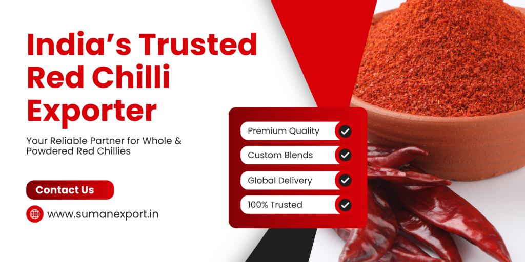 Red Chilli Exporter from India – Premium Quality and Custom Blends