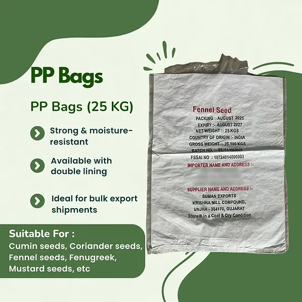 PP Bags in Spice Packaging - Suman Exports