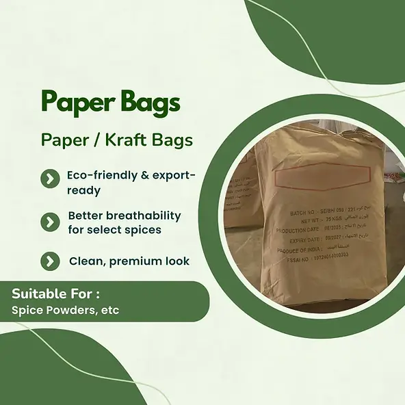 Paper Bags in Spice Packaging - Suman Exports